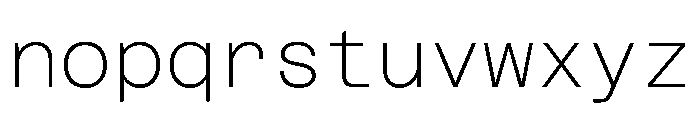 Azeret TRIAL MonoThin Instance Font LOWERCASE