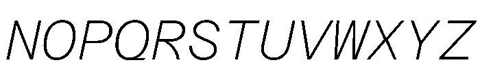 Azeret TRIAL MonoThinItalic Instance Font UPPERCASE