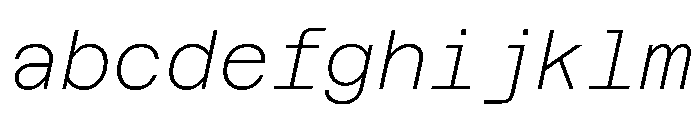 Azeret TRIAL MonoThinItalic Instance FONT