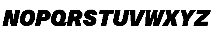Azeret TRIAL SemiMonoBlackItalic Instance Font UPPERCASE
