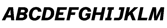 Azeret TRIAL SemiMonoBoldItalic Instance Font UPPERCASE
