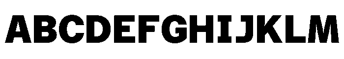 Azeret TRIAL SemiMonoExtraBold Instance Font UPPERCASE