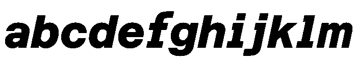 Azeret TRIAL SemiMonoExtraBoldItalic Instance FONT