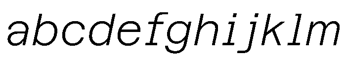 Azeret TRIAL SemiMonoLightItalic Instance FONT