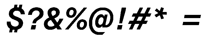 Azeret TRIAL SemiMonoMediumItalic Instance Font OTHER CHARS