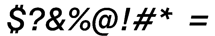 Azeret TRIAL SemiMonoRegularItalic Instance Font OTHER CHARS