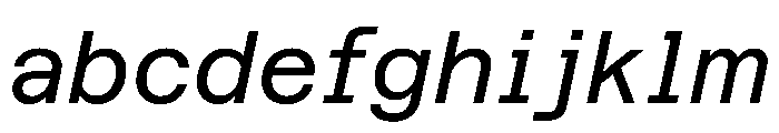 Azeret TRIAL SemiMonoRegularItalic Instance FONT