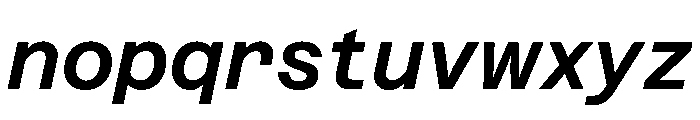 Azeret TRIAL SemiMonoSemiBoldItalic Instance Font LOWERCASE