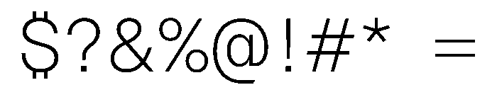 Azeret TRIAL SemiMonoThin Instance Font OTHER CHARS