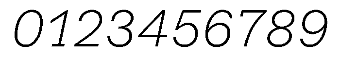 Azeret TRIAL SemiMonoThinItalic Instance Font OTHER CHARS