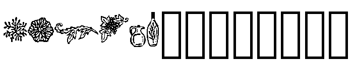 Azalea Ornaments Rough Font LOWERCASE