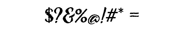 Azalea Rough Font OTHER CHARS