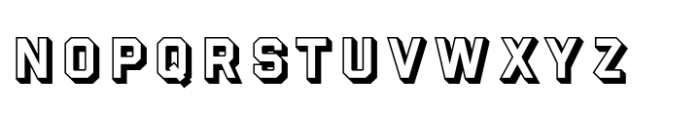 B52 Shadow Font LOWERCASE