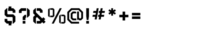 B52 Stencil Font OTHER CHARS
