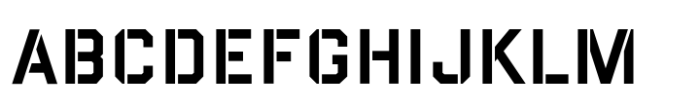 B52 Stencil Font UPPERCASE