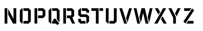 B52 Stencil Font UPPERCASE
