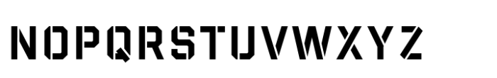 B52 Stencil Font LOWERCASE