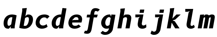 B612 Mono Bold Italic Font LOWERCASE
