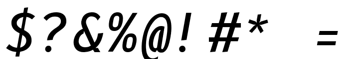 B612 Mono Italic Font OTHER CHARS