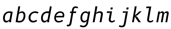 B612 Mono Italic Font LOWERCASE