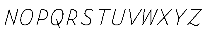 Balneario Thin Italic Font UPPERCASE