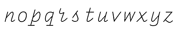 Balneario Thin Italic Font LOWERCASE