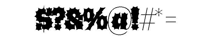 Banger Black Font OTHER CHARS