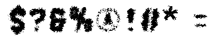 Banger Regular Font OTHER CHARS