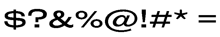 Bank Gothic Semibold Font OTHER CHARS