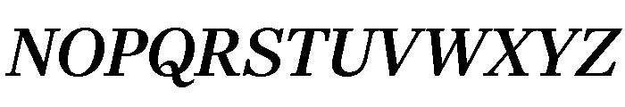 Baskerville Medium Italic Font UPPERCASE