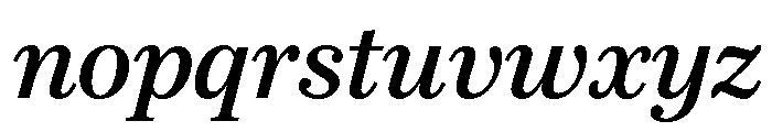 Baskerville Medium Italic Font LOWERCASE