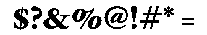 Baskerville No 2 Heavy Font OTHER CHARS