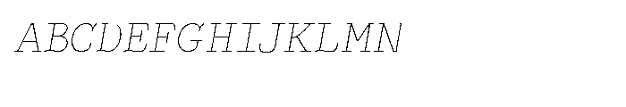 Babbage Italic Font UPPERCASE