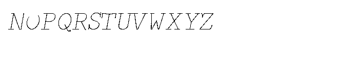 Babbage Italic Font UPPERCASE