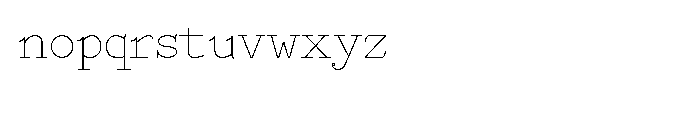 Babbage Font LOWERCASE
