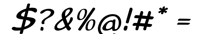 BackNineItalic Font OTHER CHARS