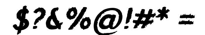 BadInk-BoldItalic Font OTHER CHARS