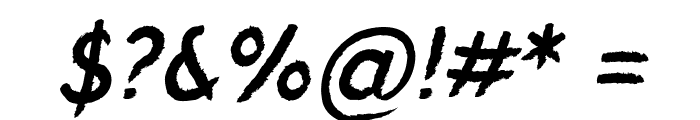 BadInkItalic Font OTHER CHARS