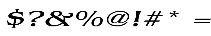 Bangle Extended Italic Font OTHER CHARS
