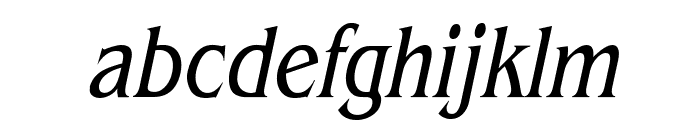 Bangle Thin Italic Font LOWERCASE