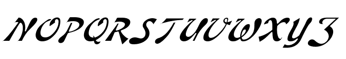 Banner Lite Italic Font UPPERCASE
