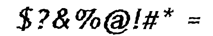 Barbario-BoldItalic Font OTHER CHARS