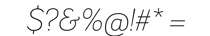 Bariol Light Italic Font OTHER CHARS