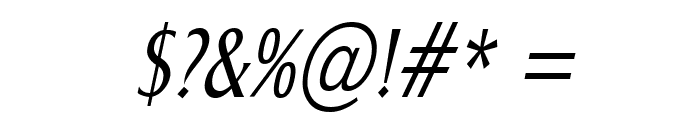Barrett Thin Italic Font OTHER CHARS