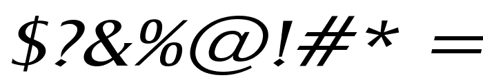 Barrett Wide Italic Font OTHER CHARS