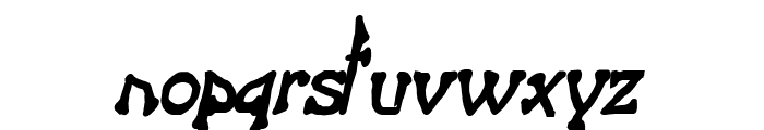 Bart Thin Heavy Italic Font LOWERCASE