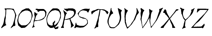 Bart Thin Italic Font UPPERCASE