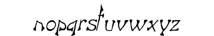Bart Thin Italic Font LOWERCASE