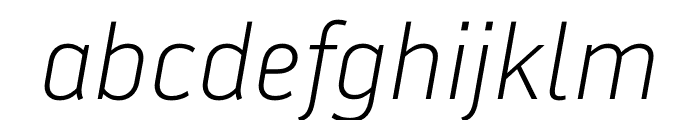 Battersea Sans Thin Italic Font LOWERCASE