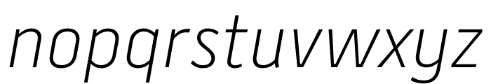 Battersea Sans Thin Italic Font LOWERCASE